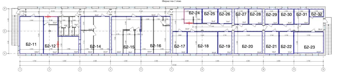 Планировка 1 — Офис 15м² антресоль Балаклавка