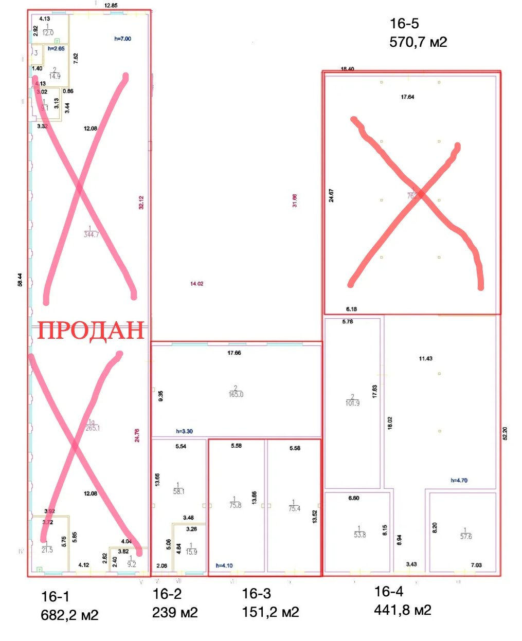 Планировка 1 — ПСН 151м² потолки 7м Лихоборская