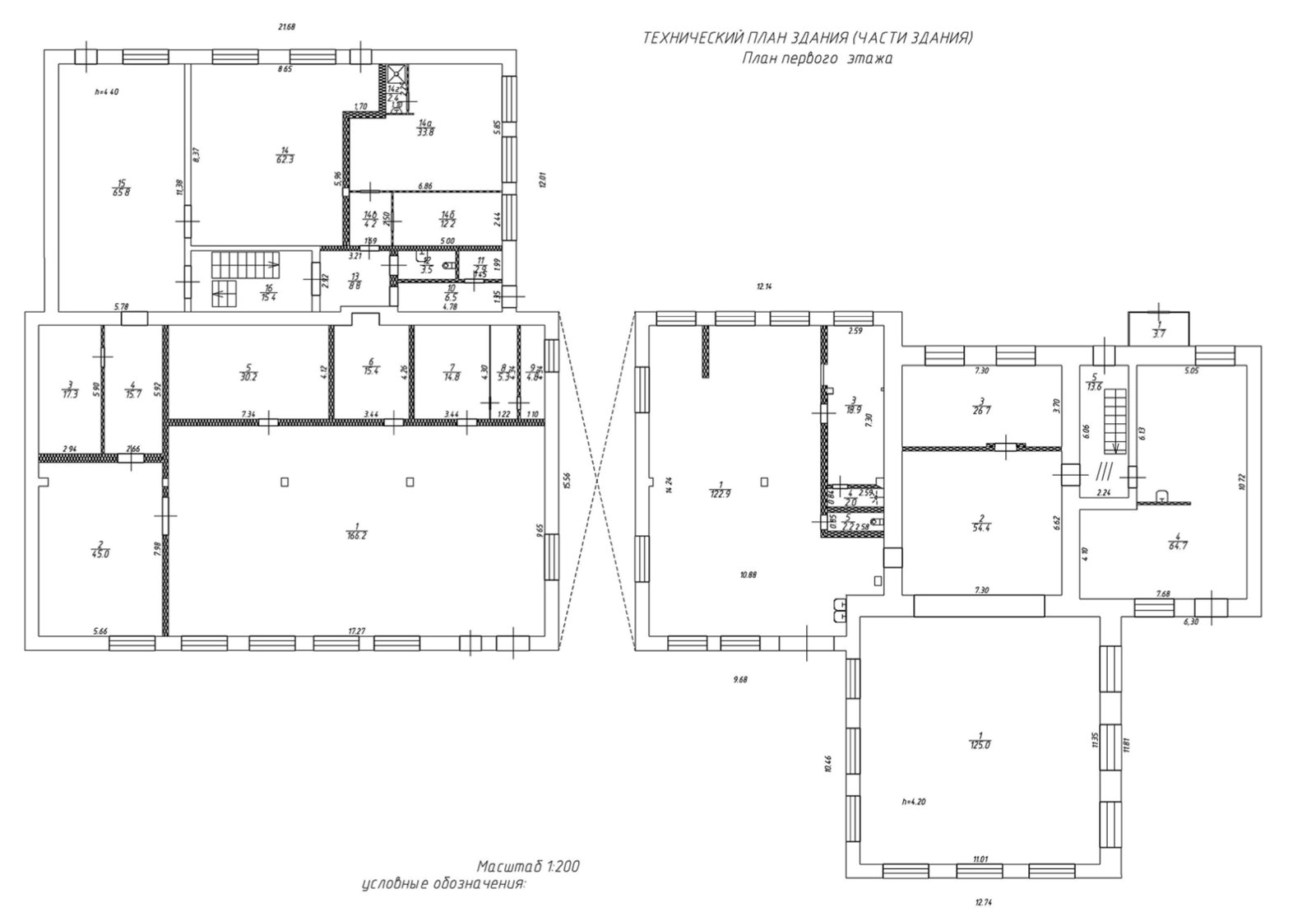 Планировка 1 — Здание 2046м² Лихоборская наб